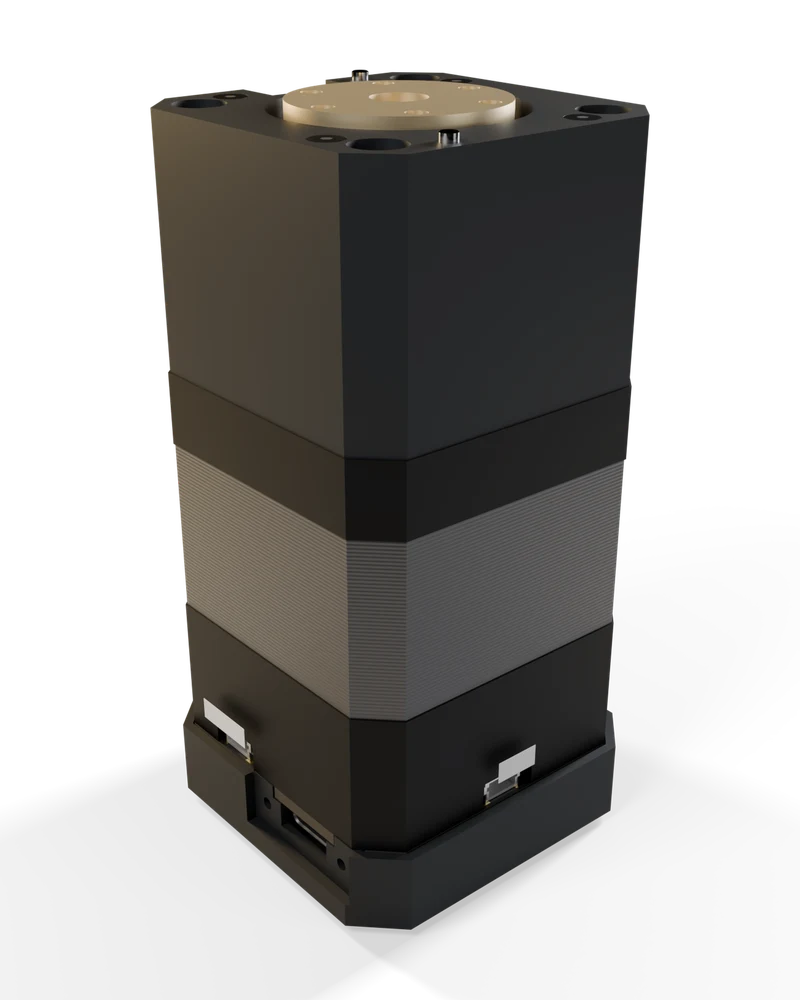 SmartStepper 17 closed-loop NEMA 17 node with 25:1 cycloidal reducer, three-quarter view, concept render